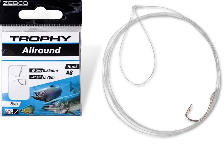Zebco Trophy Allround hook-to-nylon - Valmiiksi sidotut koukut - 4029569278633 - 1