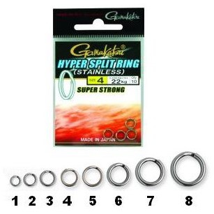 Gamakatsu hyper Split Ring Erikoisvahva Uistinrengas - Uistinrenkaat - 4534910812454 - 1