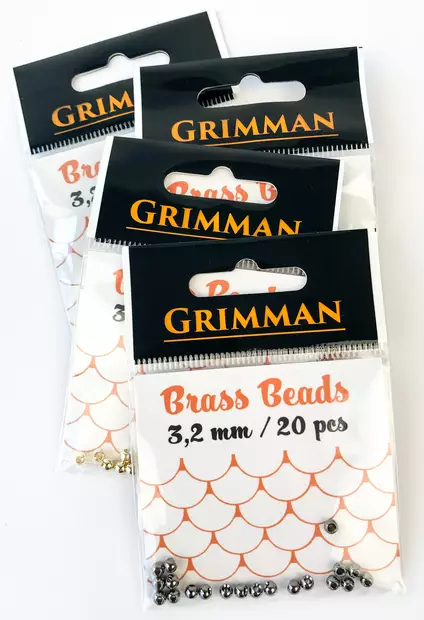 Grimman Brass Beads 3,2mm -kuulapää - Messinkikuulat - 11808024 - 1