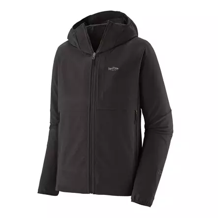 Patagonia M's R1 TechFace Fitz Roy Trout Hoody Black - Fleecepaidat - 198077860334 - 1
