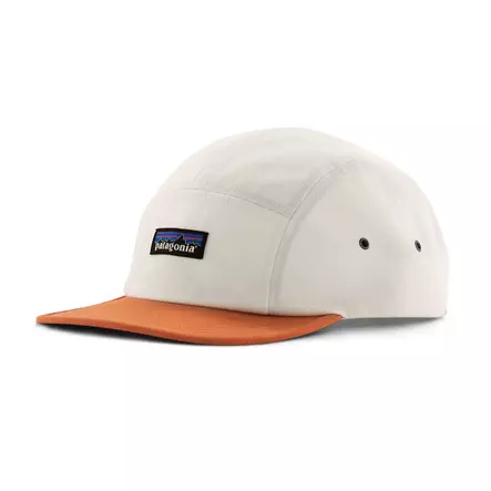 Patagonia P-6 Logo Maclure Hat Birch White w Rock Melon - Truckerit - 196924924864 - 1