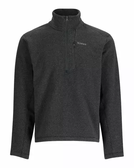 Simms Rivershed Half Zip Black Heather - Paidat - 694264628874 - 2