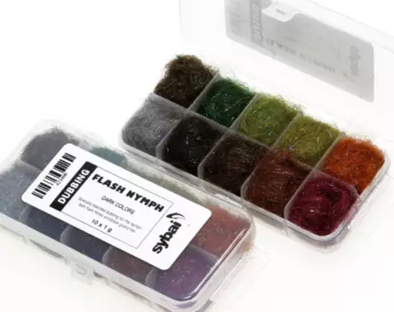 Sybai Flash Nymph Dubbing Box Dark Colors - Dubbingit - 8595687308324 - 1