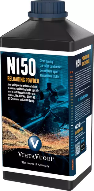 Vihtavuori Premium Gunpowder N150 1kg - 1 kg ruutipakkaukset - 6420615700074 - 1