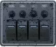 Blue Sea Systems Panel H2O 12VDC CLB 4-pos Black - Akku- ja sähkötarvikkeet - 632085083724 - 2