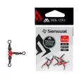 Mikado Barrel Swivel Triple with Beads - Leikarit & pikavaihtolinkit - 5900637148234 - 1
