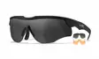 Wiley X WX Rogue Comm Grey & Clear & Light Rust - Matte Black - Ampumalasit - 712316124324 - 1