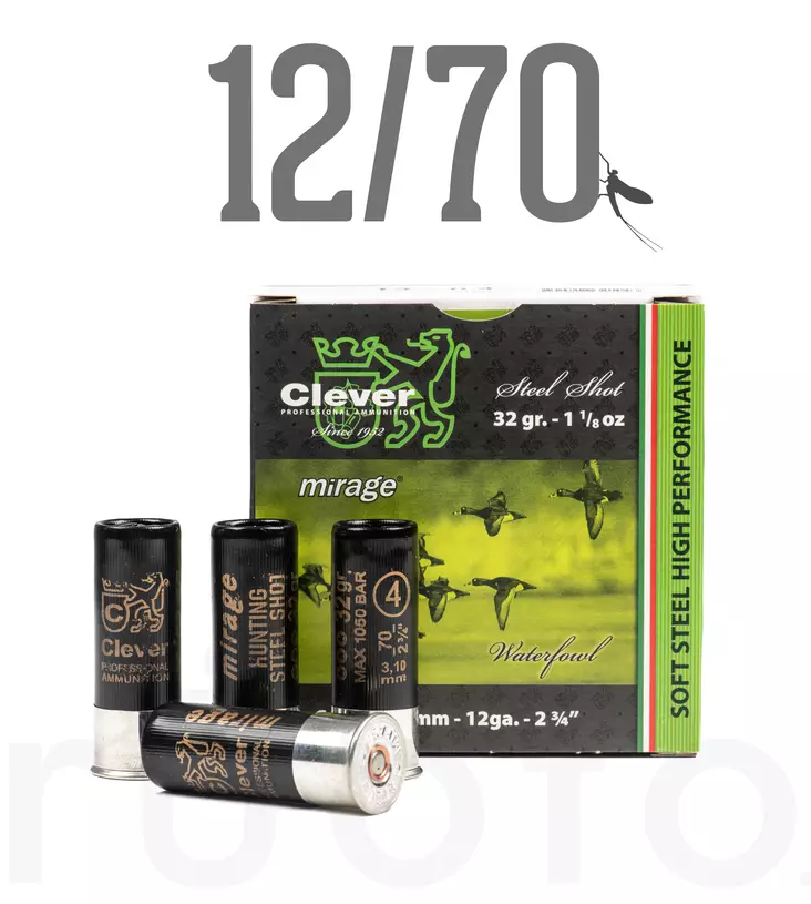 12/70 Mirage Soft Steel Hunting T3 32g 25pcs - Metsästyspatruunat, teräs - 30684 - 2