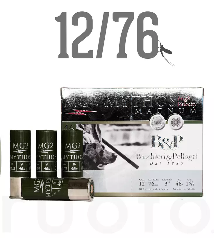 12/76 B&P MG2 Mythos Magnum HV 46g 10pcs - Metsästyspatruunat, lyijy - 8057018390274 - 1