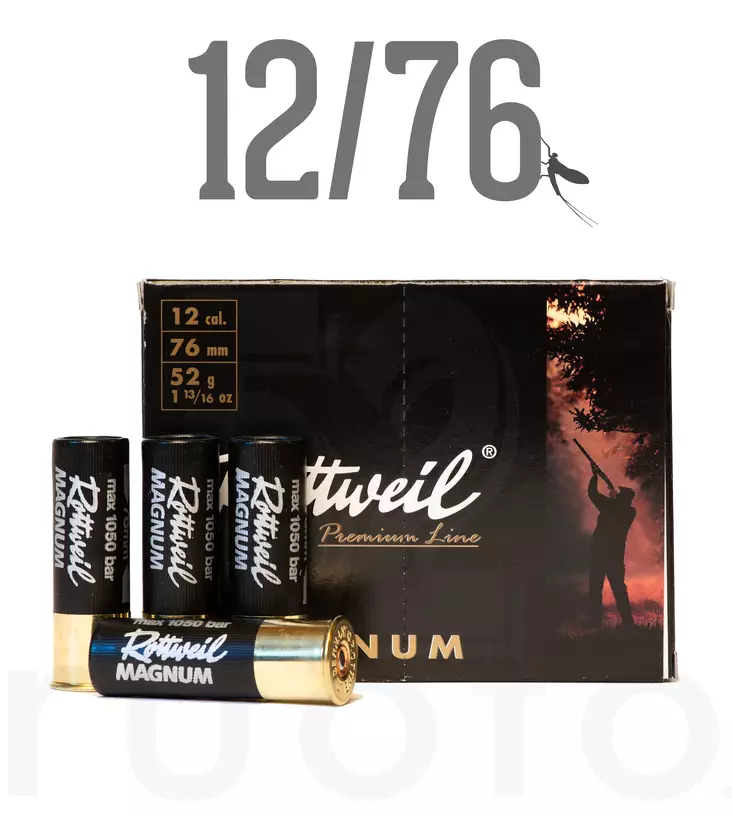 12/76 Rottweil Magnum 52g 10pcs - Metsästyspatruunat, lyijy - 4000294113284 - 1