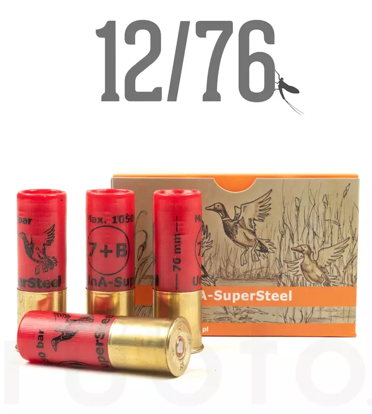 12/76 UnA SuperSteel 36g 2,50mm/4,32mm 10pcs - Metsästyspatruunat, muut materiaalit - 6430068625404 - 1