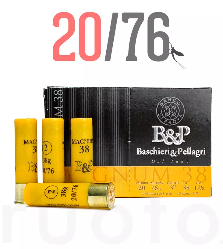 20/76 B&P Magnum 38g 10pcs - Metsästyspatruunat, lyijy - 8034134048494 - 1