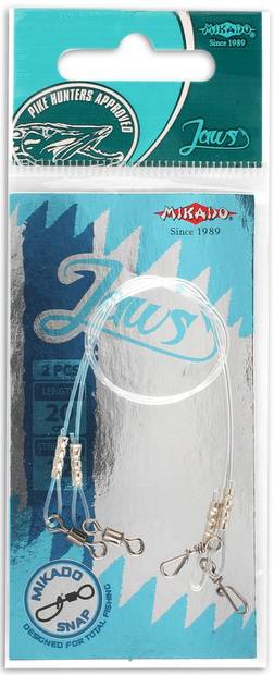Mikado Jaws Fluorocarbon Leader 45cm / 15 kg 2 kpl - Valmisperukkeet - 5900637595144 - 1