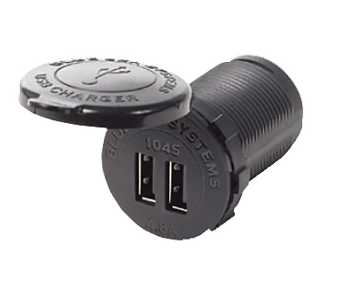 Blue Sea 4.8A Fast Dual USB Charger - Akku- ja sähkötarvikkeet - 632085010454 - 1