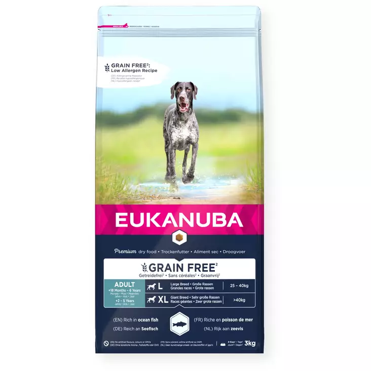 Eukanuba Grain Free Adult Large Ocean Fish - Eukanuba-koiranruoat - 8710255184784 - 1