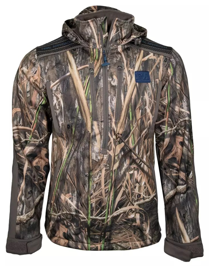 Final Approach Acuta Mid Layer 1/2 Zip Hooded Pullover - Miesten metsästystakit - 728614295314 - 1