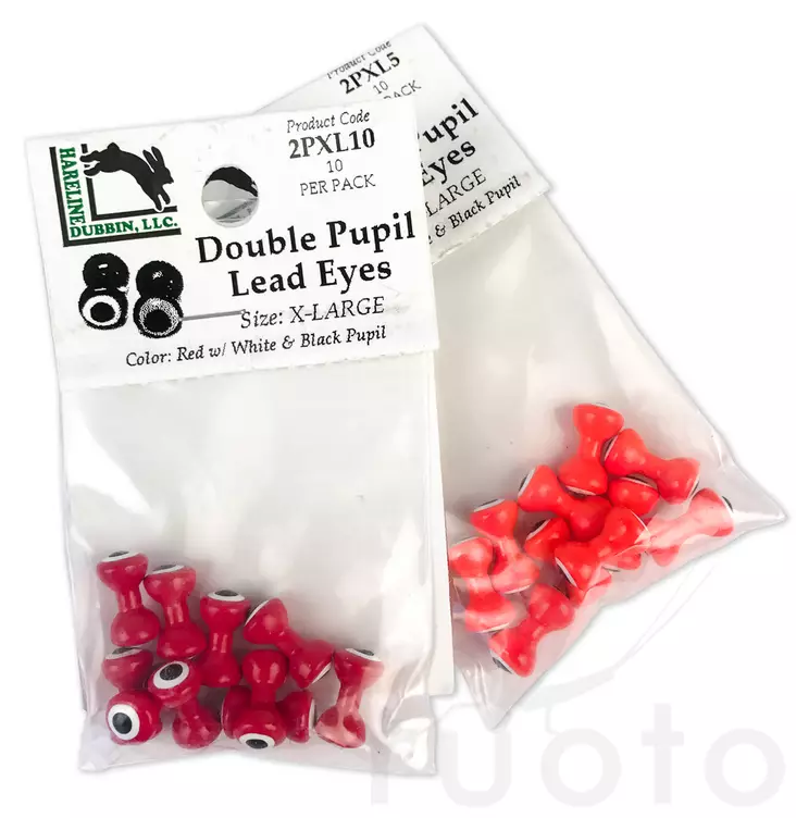 Hareline Double Pupil Lead Eyes X-Large -painosilmä - Painosilmät - 40200300014 - 1