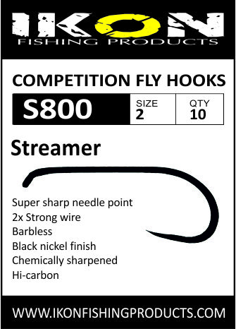 Ikon S800 Barbless Streamer - Streamerkoukut - 6430077070004 - 1