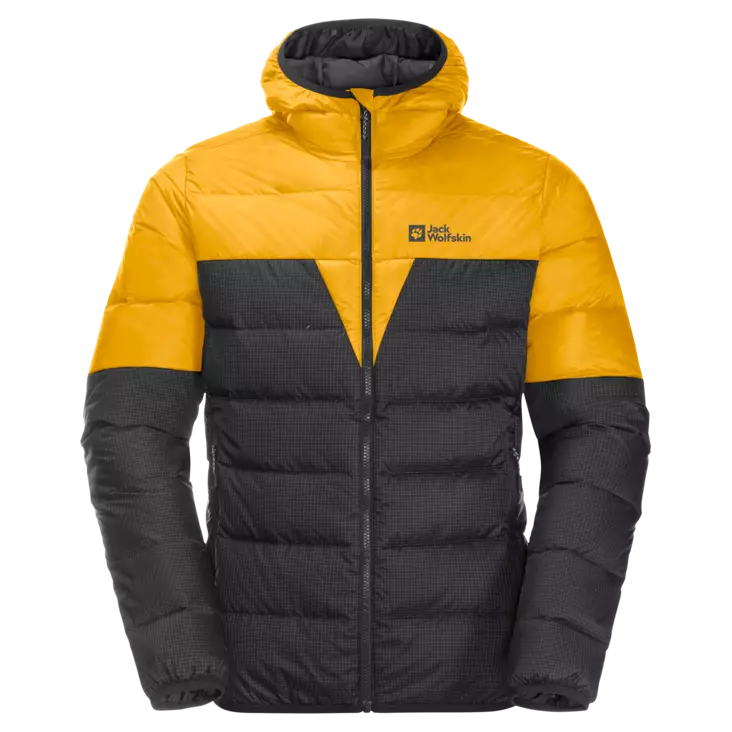 Jack Wolfskin Mens DNA Tundra Hoody Burly Yellow XT - Miesten untuvatakit - 4064993512984 - 1