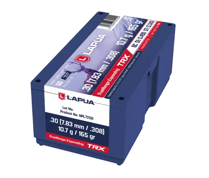 Lapua TRX.30 10,7g 50pcs N584 - .30 luodit - 6418267301244 - 1