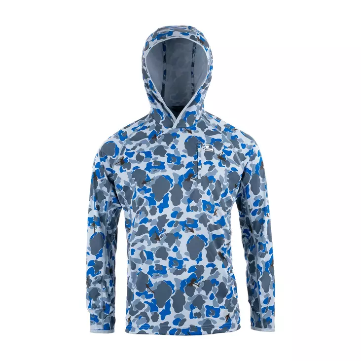 Loop Flyt UPF-Dome Sun Hoodie Camofly Blue - Hupparit - 827142085074 - 1