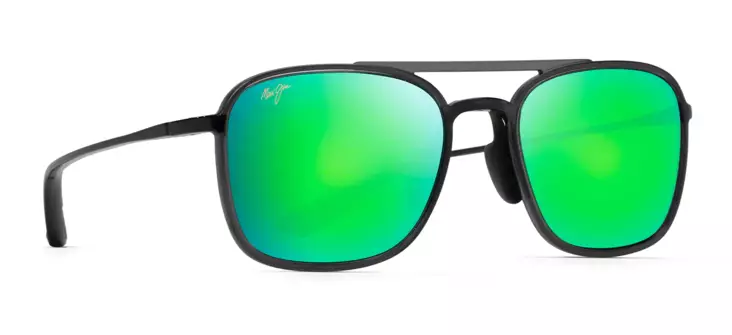 Maui Jim Keokea - Translucent Grey Frame with Green Mirror Lens - Muovilinssit - 603429065874 - 1