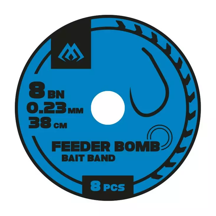 Mikado Feeder Bomb Rig Bait Band Barbless Mono 38cm - Valmiiksi sidotut koukut - 5900637105664 - 1