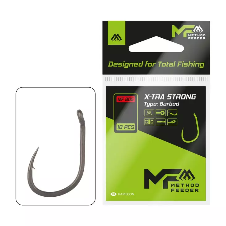 Mikado X-tra Strong Hook Barbed - Silmälliset & lapiopäiset koukut - 5900637161264 - 1