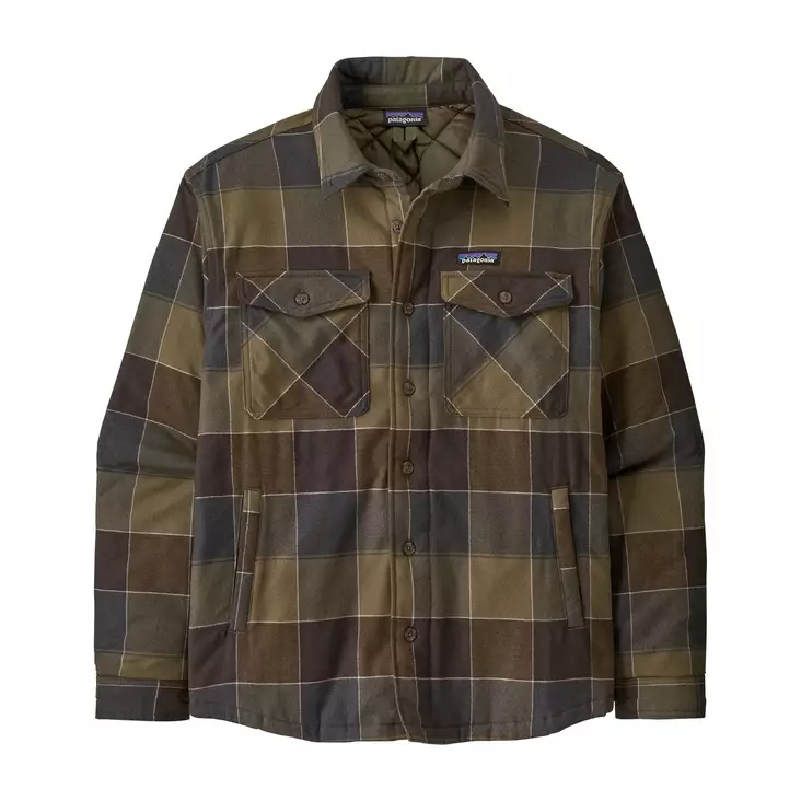 Patagonia M's Lightweight Insulated Fjord Flannel Shirt Snow Owl: Basin Green - Paidat - 199346028264 - 1