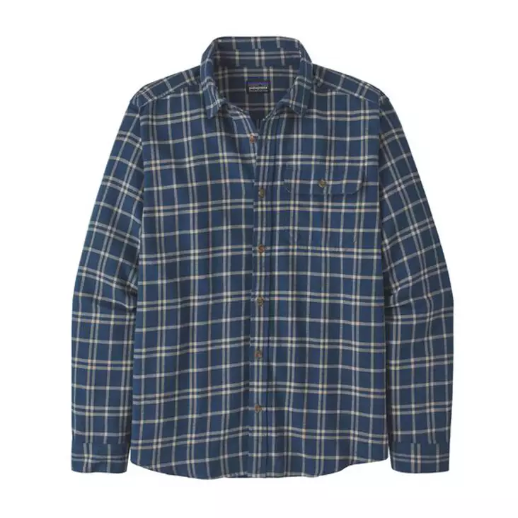 Patagonia M's L/S Cotton in Conversion LW Fjord Flannel Shirt Stone Blue - Paidat - 194187813444 - 1
