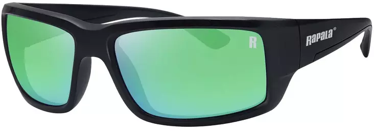 Rapala Amberjack Matte Black Green Mirror - Muovilinssit - 022677381244 - 1