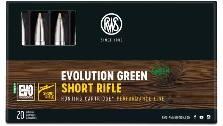 RWS Evo Green Short Rifle .308 Win 9,0g 20pcs - Patruunat 308 Winchester - 4000294017834 - 1