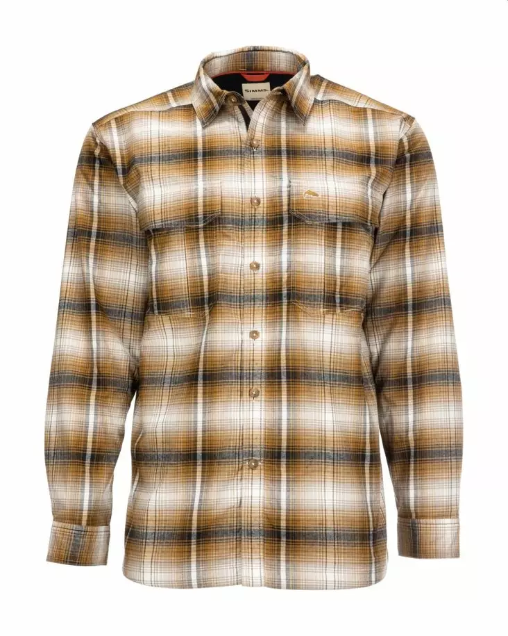 Simms Coldweather Shirt Dark Bronze Black Plaid - Paidat - 694264553954 - 1
