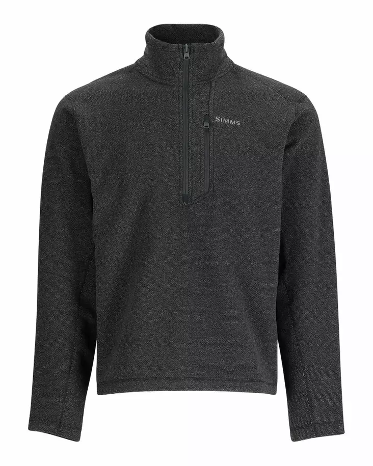 Simms Rivershed Half Zip Black Heather - Paidat - 694264628874 - 2