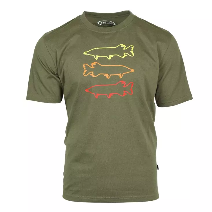Vision Pike T-Shirt Olive - Miesten t-paidat - 6417512850544 - 1