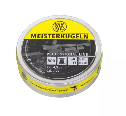 RWS Meisterkugeln 4,50mm 0,53g 500pcs - Ilma-aseiden luodit 4,5 mm - 4000294135965 - 1