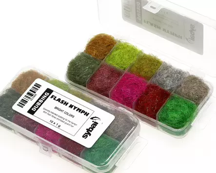 Sybai Flash Nymph Dubbing Box Bright Colors - Dubbingit - 8595687308355 - 1