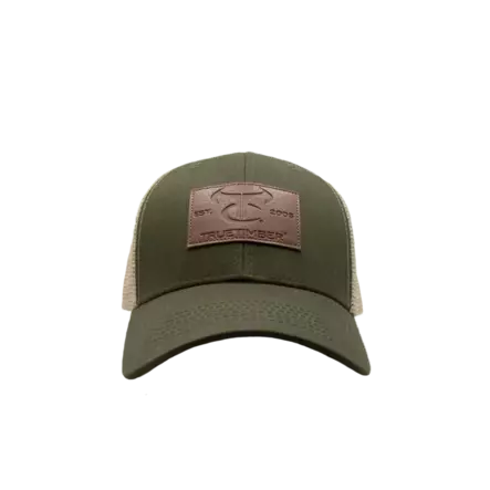 TrueTimber Leather Patch Cap Olive - Metsästäjän päähineet - 840194778855 - 2