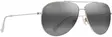 Maui Jim Hauoli XL - Shiny Light Gold Frame with Neutral Grey Lens - Muovilinssit - 603429080075 - 1