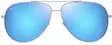 Maui Jim Hauoli XL - Shiny Silver Frame with Blue Hawaii Lens - Muovilinssit - 603429080105 - 2