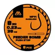 Mikado FB Rig MF14 Push Stop Barbless Mono 38cm - Valmiiksi sidotut koukut - 5900637119975 - 1