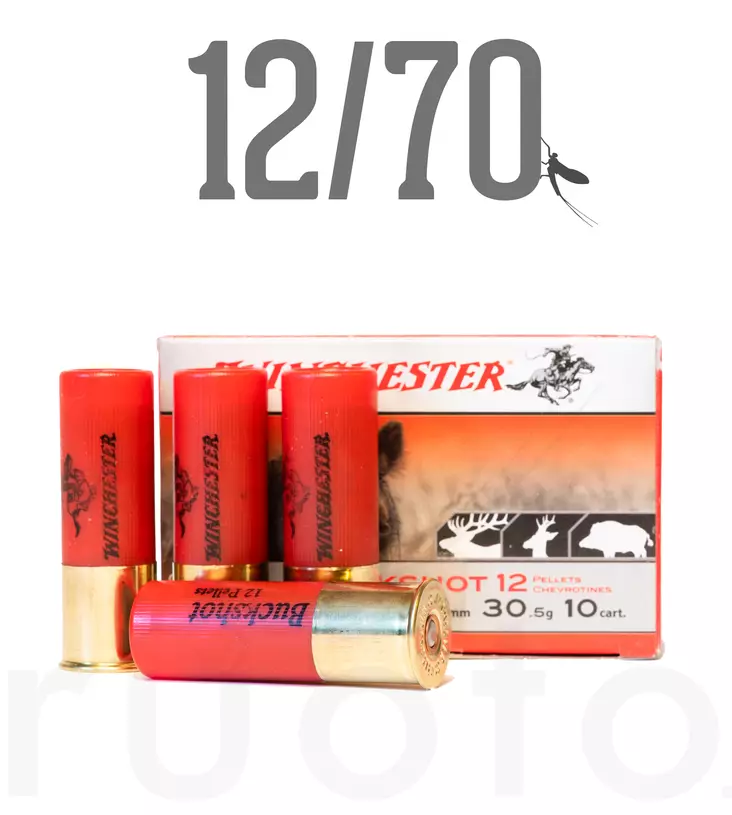 12/70 Winchester Buckshot 33,3g 10pcs - Metsästyspatruunat, lyijy - 634957811015 - 1
