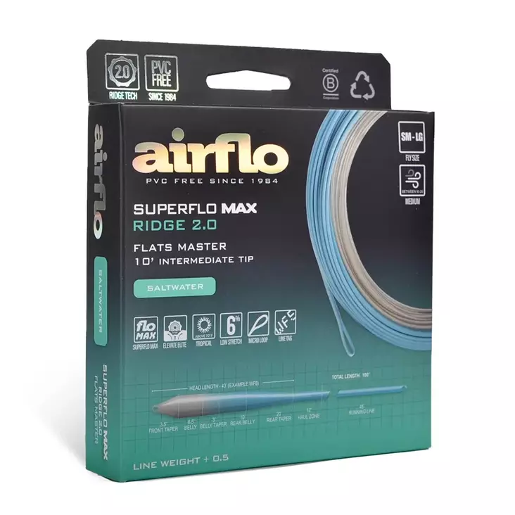 Airflo Superflo Max Ridge 2.0 Flats Master Intermediate Tip - Kelluvat - 614910119815 - 1