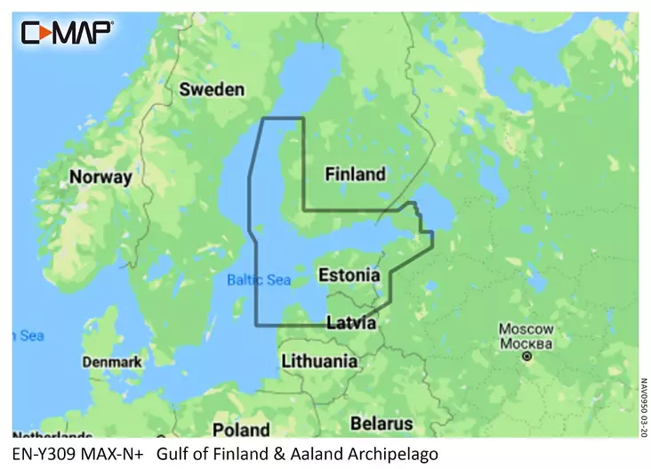 C-MAP LOC-Y309 Gulf of Finland and Aalan - Karttakortit - 9420024192405 - 1