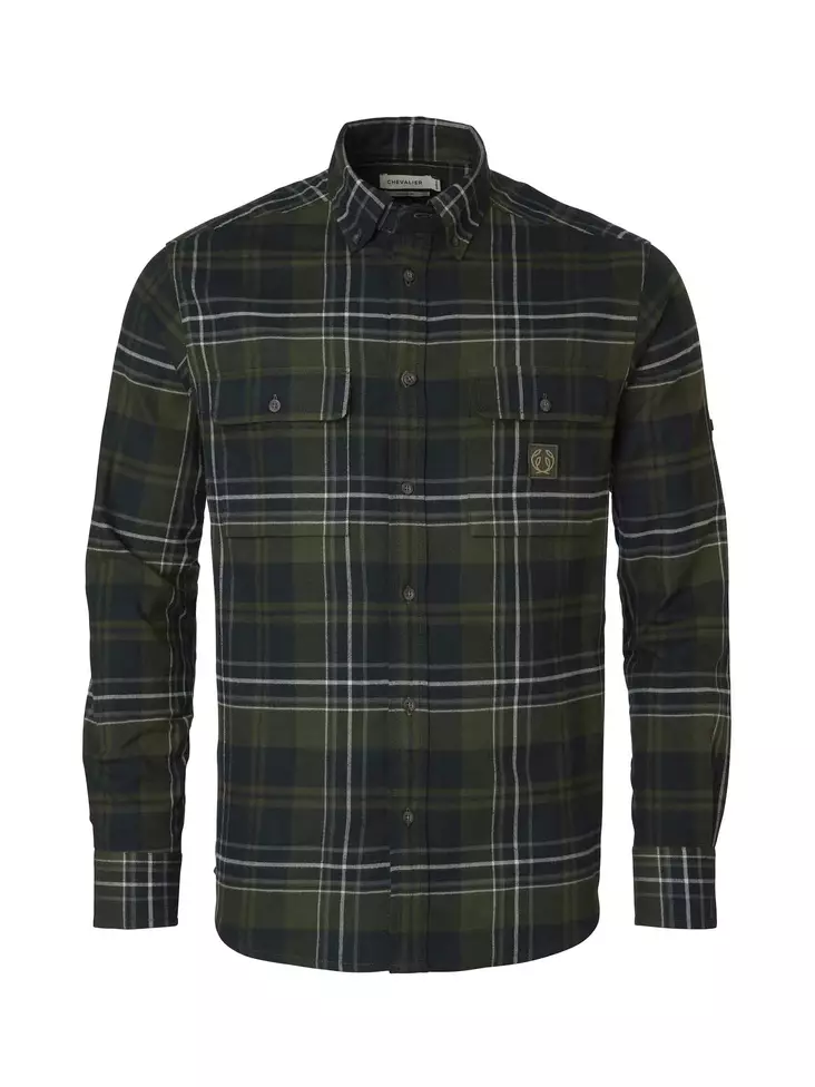 Chevalier Heron Flannel Shirt Men October Green Checked - Metsästäjän paidat - 808491167895 - 1