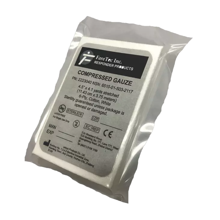 Faretec Compressed Gauze - Ensiaputarvikkeet - 6438407017965 - 1