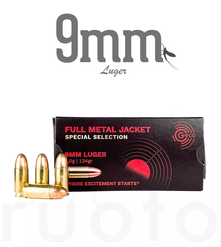 Geco FMJ 9mm Luger 8,0g Special Selection - Patruunat 9x19 - 4000294114205 - 1