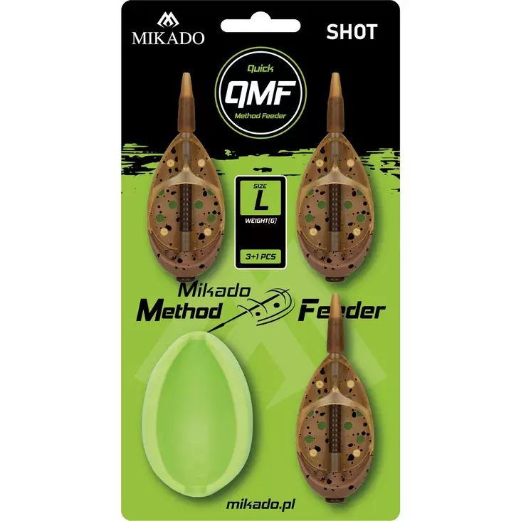 Mikado Method Feeder Shot Q.M.F. Set L 20+30+40g - Method feeder -muotit - 5900637068235 - 1