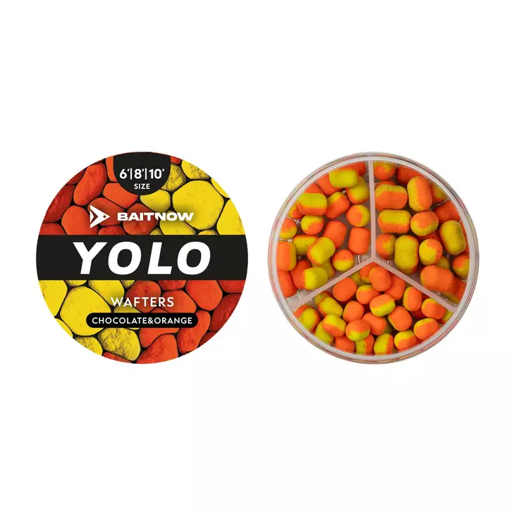 Mikado YOLO Orange & Yellow Chocolate-Orange 6/8/10mm - Wafterit, koukkupelletit & miniboiliet - 5900637150565 - 1