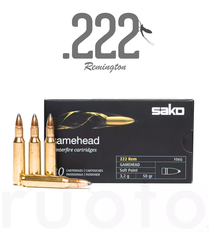 Sako Gamehead .222 Rem 3,2g 20pcs - Patruunat 222 Remington - 6438053999905 - 1